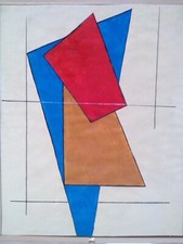 Mario NUTI  Morgan's paint su cartoncino archiviato Astrattismo Classico