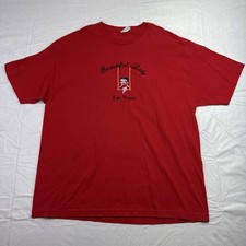 T-shirt donna vintage Betty Boop bella signora Las Vegas ricamata taglia 2XL rossa