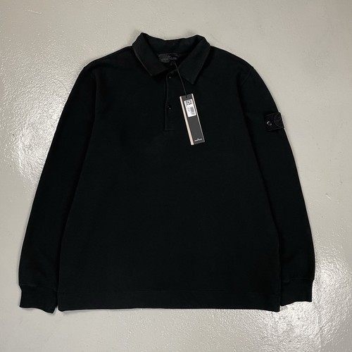 Felpa polo stone island nera - felpa,