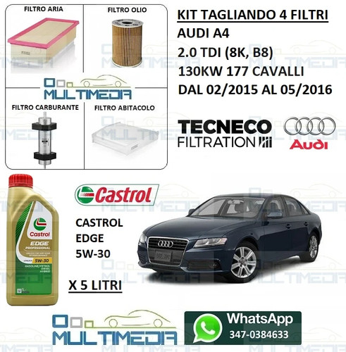 Kit tagliando filtri olio - e,