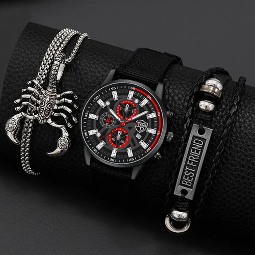 Orologio uomo acciaio nylon - orologio,