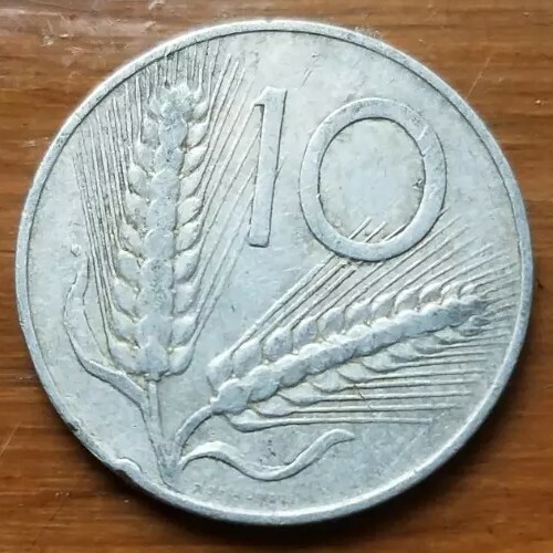 1953 italy 10 lire - ,