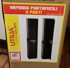 UTILIA Armadio Blindato Portafucili con Mensola in Acciaio (a 3 posti)