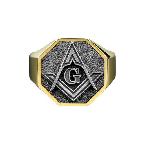 Anello massonico argento - in,