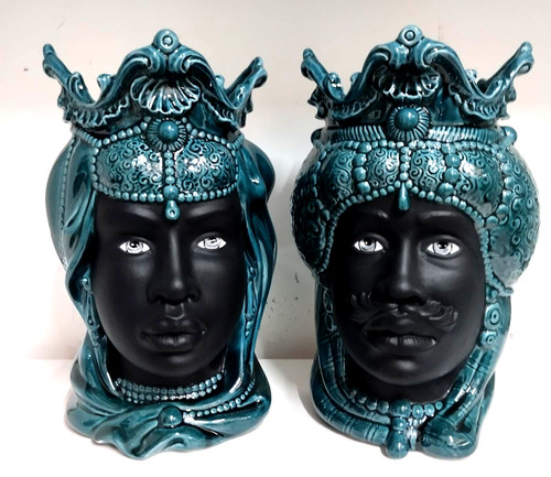Coppia testa moro nero - coppia,