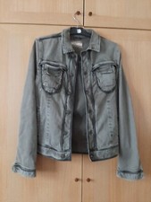 JOHN GALLIANO,giacca jeans e pelle verde tg.46