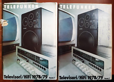 TELEFUNKEN - 2 CATALOGHI ORIGINALI PARTE 1 TELEVISORI / HIFI VINTAGE 1978 / 79