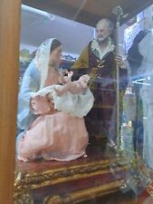 nativita presepe Pastori Napoletani Cm. 45m E Base In Legno. No Teca