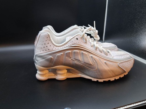 Nike shox white metallic - nike, white/metallic