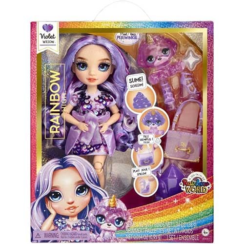 Rainbow fashion doll violet - rainbow,