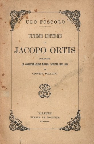 Ultime lettere jacopo - lettere,