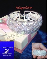 Bracciale Donna SWAROVSKI ORIGINALI Argento Cristalli Brillanti Sposa Gioielli