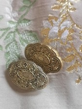 2 Bottoni Vintage Oro Decorati