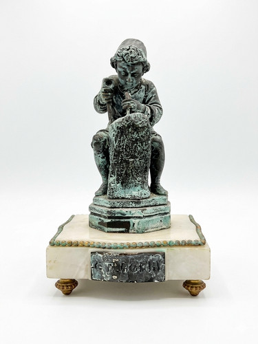 Statua gesso finitura - in,