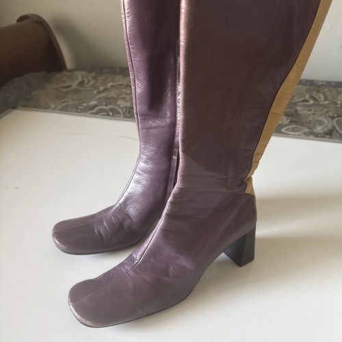 Stivali vintage viola con