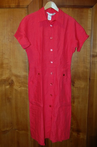 Vestito donna rosso - vestito, lino,