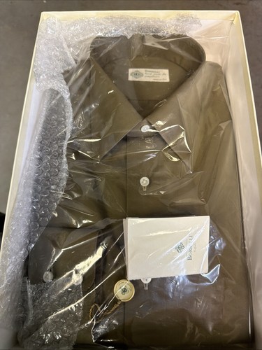 Camicia luigi borrelli marrone - camicia,