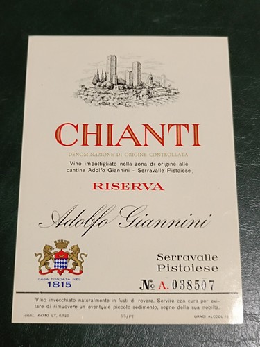 Etichetta vino chianti - etichetta,