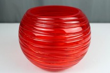 Vaso in vetro artistico rosso