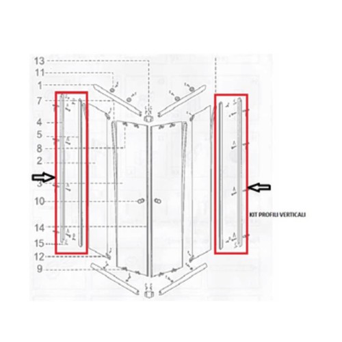 Box doccia 70x90 kit - box, cm.70x90(kit