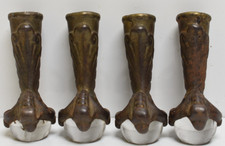 Set 4 antichi piedi in vetro artiglio aquila placcato per tavolo da salotto abbinato buono