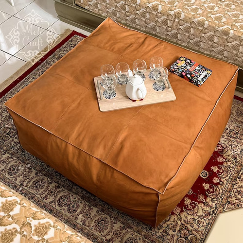 Square pouffe handmade - square,
