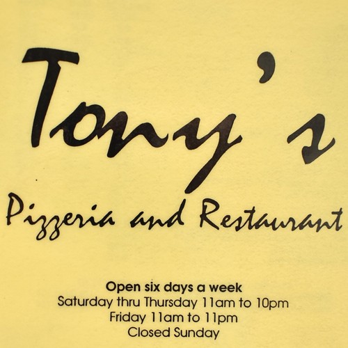 Tony pizzeria ristorante - tony's,