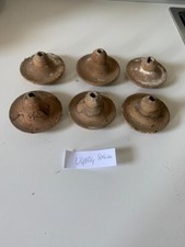 LOTTO 6 PORTACANDELE  BOBECHE TORNITE DORATE U4004