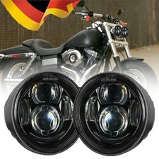 Coppia Fari LED DRL High Low Beam per Harley Dyna Fat Bob FXDF 08-15