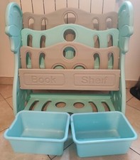 Libreria Per Bambini Con 4 Mensole E 2 Contenitori Design Delfino