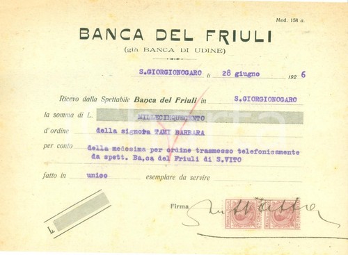 1926 san giorgio nogaro - san, (ud)