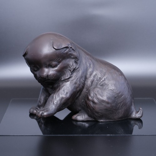 Statua okimono cucciolo cane - okimono,