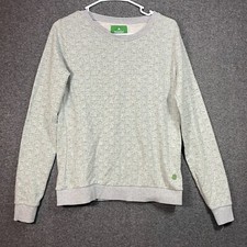 HEINEKEN Sweatshirt Women's Large Gray Long Sleeve Stars Graphic Pullover Ladies