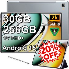 Ultimo tablet da gioco P60 12 pollici 2K 8000 mAh 30 GB + 256 GB tablet Android 15