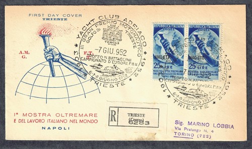 1952 fdc italia - fdc,
