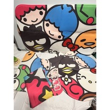 Set bagno Saniro Hello Kitty 4 pezzi Badtz-Maru, My Melody, Gudetama, Twins NUOVO