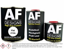 Fiat 215A TNT Post Bianco 1,25L Basislack Klarlack Härter Autolack spritzfertig