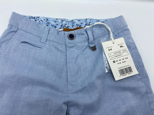 Pantalone lino formale blu