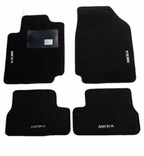 Tappetini auto in moquette su misura 4 loghi per MICRA K12 2003>2010