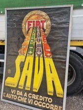 FIAT Plinio Codognato Manifesto 2 Metri Vintage Poster  Automobilia Insegna 