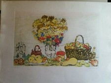 MICHELE CASCELLA, RARISSIMA ACQUATINTA RITOCCATA A MANO, CM. 60X8O