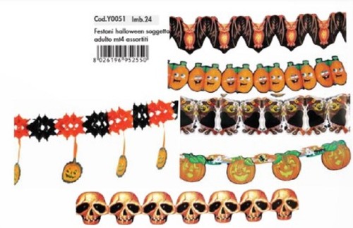 Festone halloween zucca - 3m,