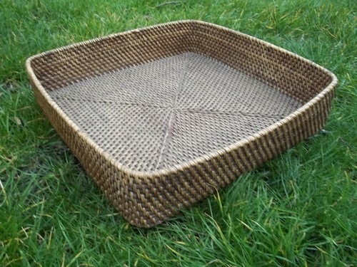 Vassoio rattan in - rattan,, tre