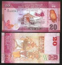 SRI LANKA 20 Rupees 2010 2011 UNC P 123 a