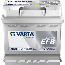 VARTA Batteria Avviamento per Auto 50Ah 550A N50 DYNAMIC EFB - (207x175x190 mm)
