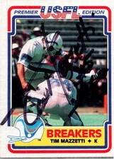 1984 -Tim Mazzetti- Topps USFL