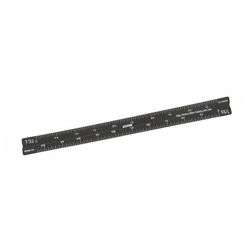 Righello sei scale nero - a,