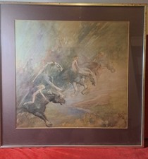 Quadro Antico. Acquerello su