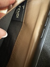 Fendi Roma FF Logo Leather