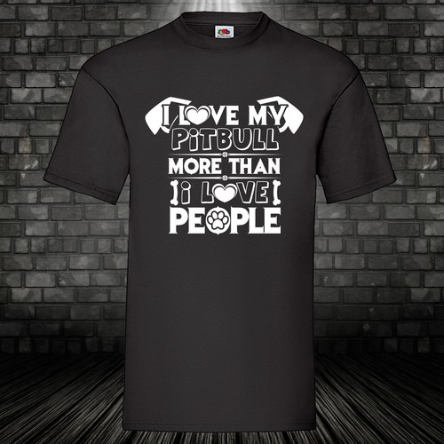 Shirt love pitbull cane - love, my